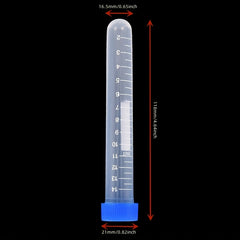 100pcs 10ml 15ml Transparent Test Tube Vials w/ Lids Lab Sample Storage