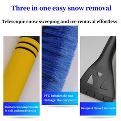 Car Snow Removal Shovel Tool Three-in-One Snow Brush Defrost Ice Removal