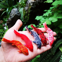 5pcs Resin Koi Carp Fishbowl Model Small Statue Resin Craft