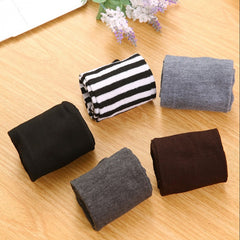 2pcs Unisex Fingerless Gloves Arm Cover Striped Sleeves Warm Knitted