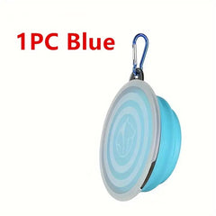 Pet Collapsible Silicone Bowl With Cover - Dog Travel Bowl