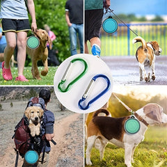 Pet Collapsible Silicone Bowl With Cover - Dog Travel Bowl