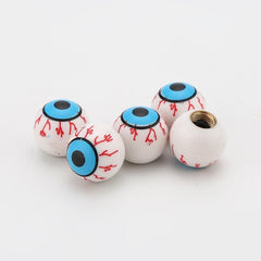 Skull Ghost Head Car Dust Cover Tricolor Eyeball Tire Valve Cap
