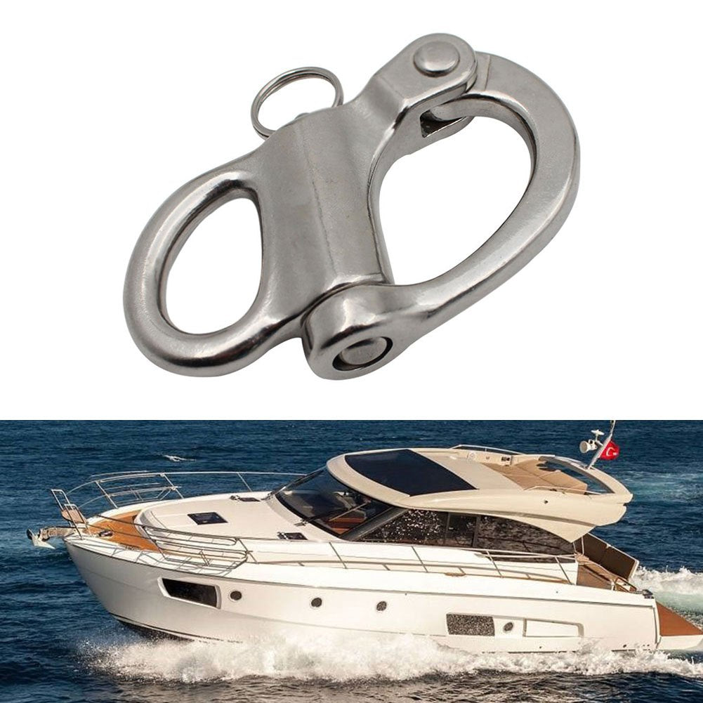 Stainless Boat Anchor Chain Eye Shackle Swivel Hook Snap 52 36mm
