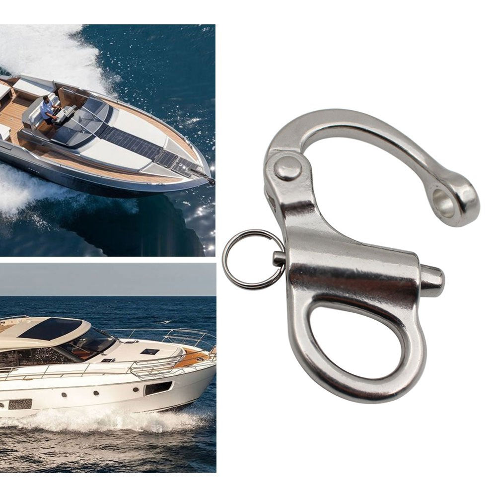 Stainless Boat Anchor Chain Eye Shackle Swivel Hook Snap 52 36mm