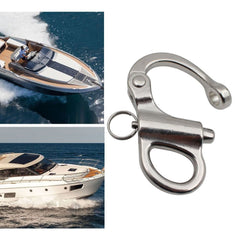 Stainless Boat Anchor Chain Eye Shackle Swivel Hook Snap 52 36mm