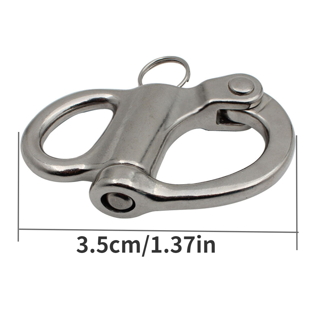 Stainless Boat Anchor Chain Eye Shackle Swivel Hook Snap 52 36mm