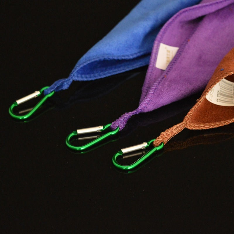 Outdoor Fishing Hand Towels with Carabiners - Small Hand Towels for Camping