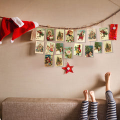 12pcs Vintage Christmas Greeting Cards Merry Christmas Angels Santa Postcard