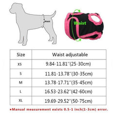 Washable Female Dog Diapers Reusable Dog Diaper Wrap Absorbent Comfortable