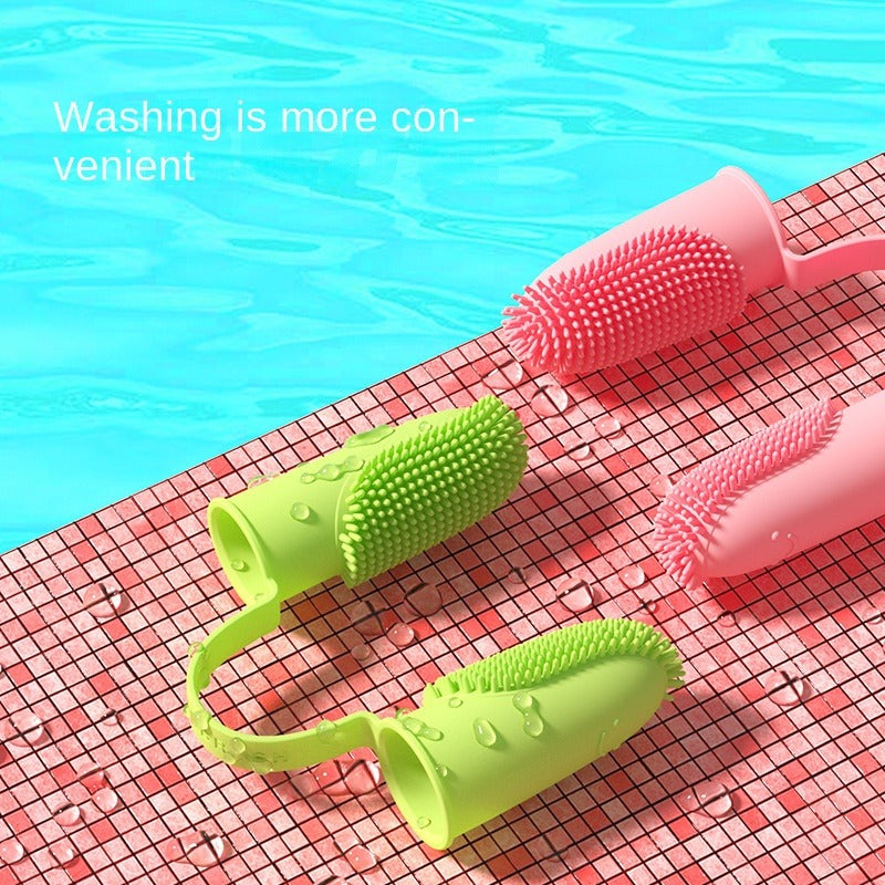 Double Finger Dog Toothbrush Pet Tooth Cleaning Finger Cover