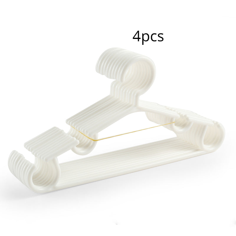 4pcs Portable Children Clothes Hanger Toddler Baby Coat Plastic Hangers