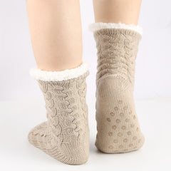 Winter Thickened Warm Plus Velvet Non slip Socks Christmas Gift