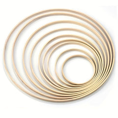5pcs Wooden DIY Catcher Embroidery Hooded Craft Bamboo Circle Ring