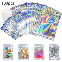 Rainbow Holographic Ziplock Bags 10x15 in