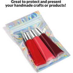 Rainbow Holographic Ziplock Bags 10x15 in