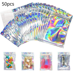 Rainbow Holographic Ziplock Bags 10x15 in