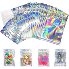 Rainbow Holographic Ziplock Bags 10x15 in
