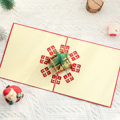 3D Pop up Christmas Tree Greeting Cards, Red