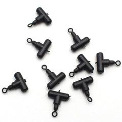 30pcs T Swivel Ring Fishing Rig Clip Hook Connector Carp Fishing Accessories