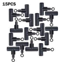 30pcs T Swivel Ring Fishing Rig Clip Hook Connector Carp Fishing Accessories
