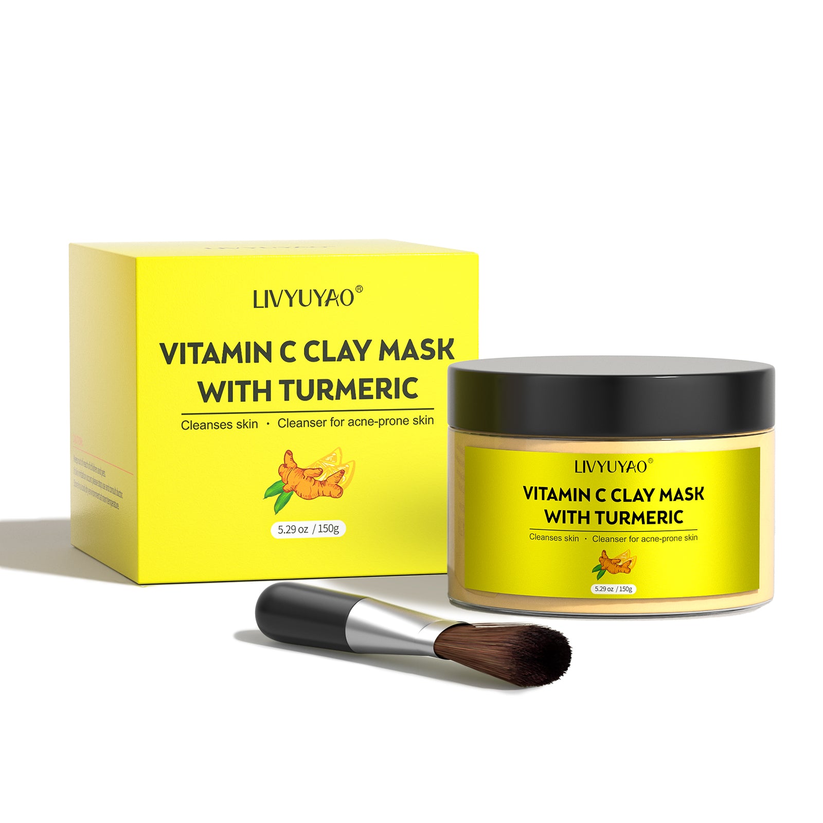 Vitamin C Turmeric Clay Mask for Skin Care