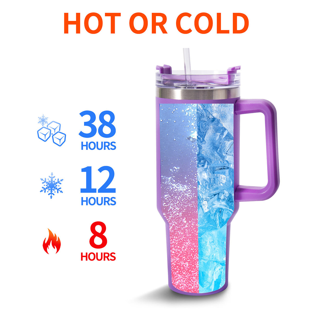Stainless Steel Insulated Cup 40oz 1200ml Reusable Sports Water Bottle