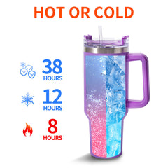 Stainless Steel Insulated Cup 40oz 1200ml Reusable Sports Water Bottle