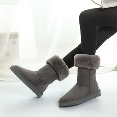 Mid Calf Round Toe Platform Snow Boots Thermal Lightweight Slip On