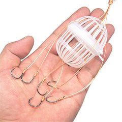 1PC Fishing Hooks Set Baits Cage Basket Feeder Holder Fishhook Tackle