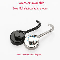 10pcs Silver Magnetic Hook Powerful Magnet Easy Installation Rust resistant