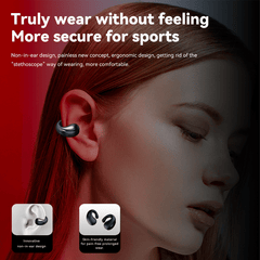 Wireless Bone Conduction Headphones Clip Ear Music Noise Canceling Headset Call
