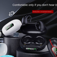 Wireless Bone Conduction Headphones Clip Ear Music Noise Canceling Headset Call
