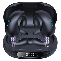 Wireless Bone Conduction Headphones Clip Ear Music Noise Canceling Headset Call