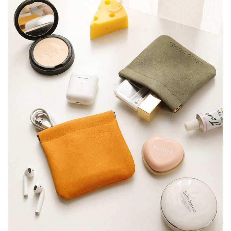 Waterproof Mini Makeup Bag Self Closing Pouch