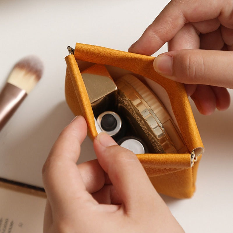 Waterproof Mini Makeup Bag Self Closing Pouch