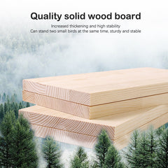 Solid Wood Parrot Bird Perch Stand Platform Shelf Board For Budgie Parakeet Cock