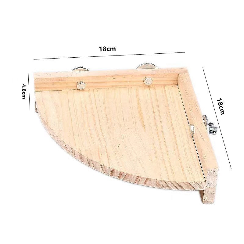 Solid Wood Parrot Bird Perch Stand Platform Shelf Board For Budgie Parakeet Cock