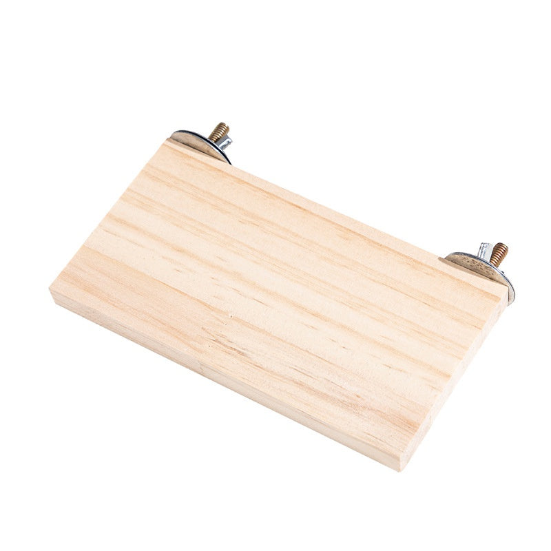 Solid Wood Parrot Bird Perch Stand Platform Shelf Board For Budgie Parakeet Cock