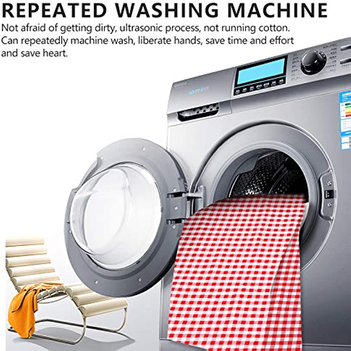 Waterproof Oxford Beach Mat Foldable Plaid Pattern Portable Picnic Mat Tote