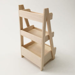 Wooden Plant Shelf Flower Stand Fairy Garden Decor