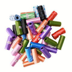 100/200 Paw Print Dog Poop Bags Cat Trash Can Bags Leak Proof Dog Waste Bags