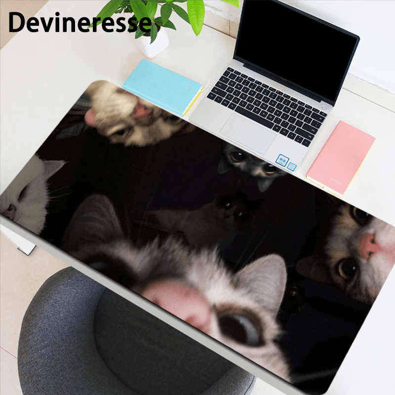 Large Cats Desk Mat Gaming Mouse Pad E Sports Office Keyboard Pad