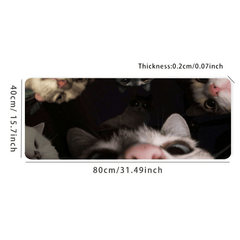 Large Cats Desk Mat Gaming Mouse Pad E Sports Office Keyboard Pad