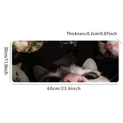 Large Cats Desk Mat Gaming Mouse Pad E Sports Office Keyboard Pad