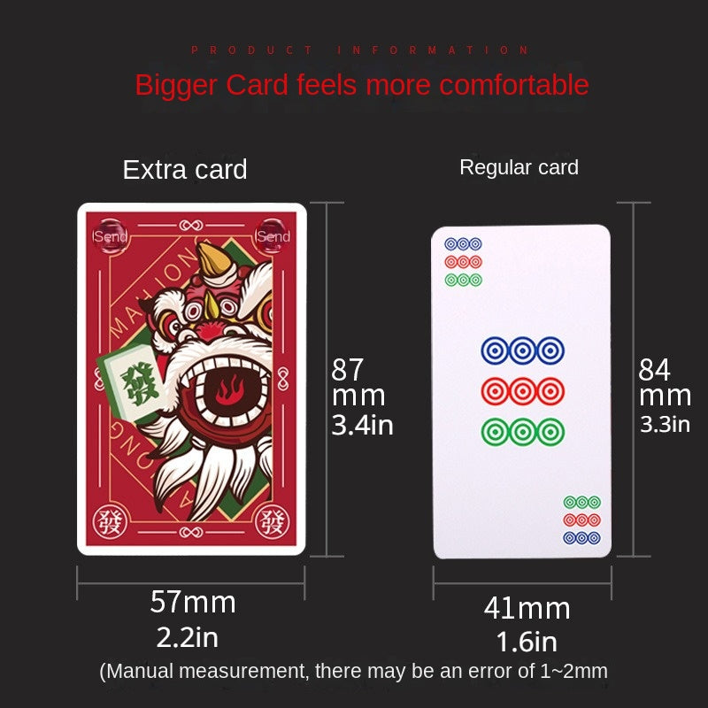 Travel Mahjong Portable Table Game 144 Tiles 2 Dice & Case