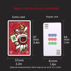 Travel Mahjong Portable Table Game 144 Tiles 2 Dice & Case