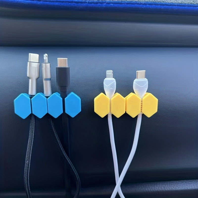 Desktop Charger Cable Organizer Wire Winder Clip