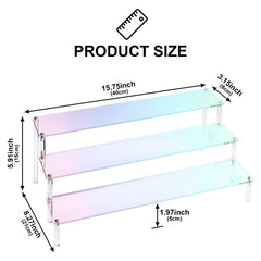 Colorful Acrylic Display Stand Organizer Shelf Cupcake Perfume Figurines Cologne