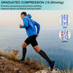 15-20 MmHg Zipper Compression Socks Women Men Improved Circulation